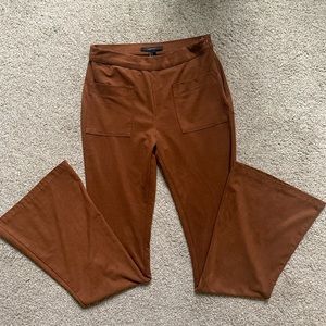 Wide Leg Suede Pants
